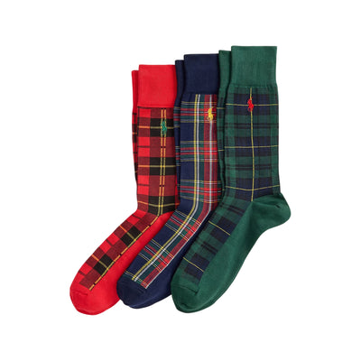 Set regalo Uomo 3 paia calze lunghe scozzesi