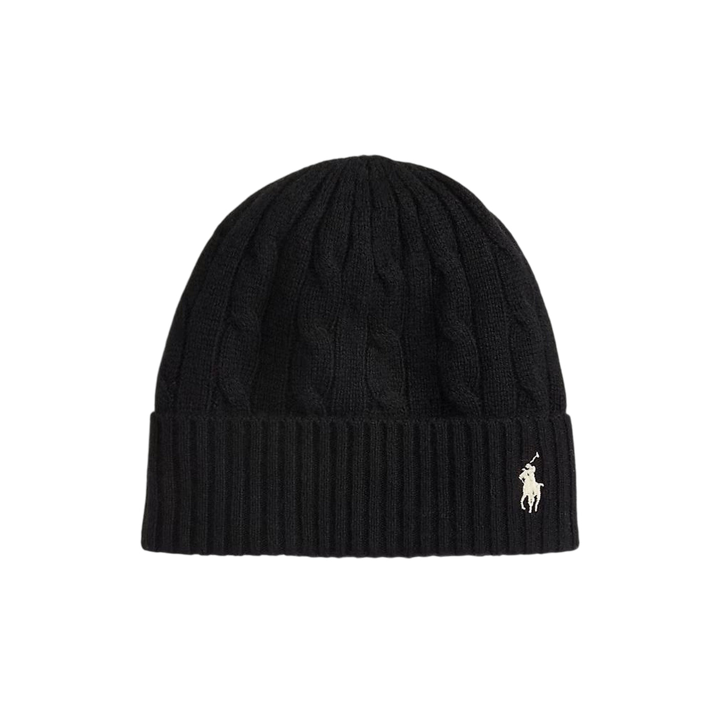 Berretto Donna in lana e cashmere a trecce Nero