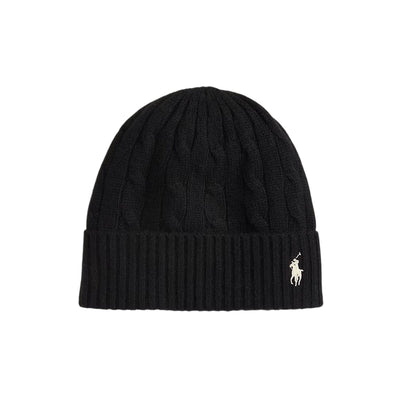 Berretto Donna in lana e cashmere a trecce Nero