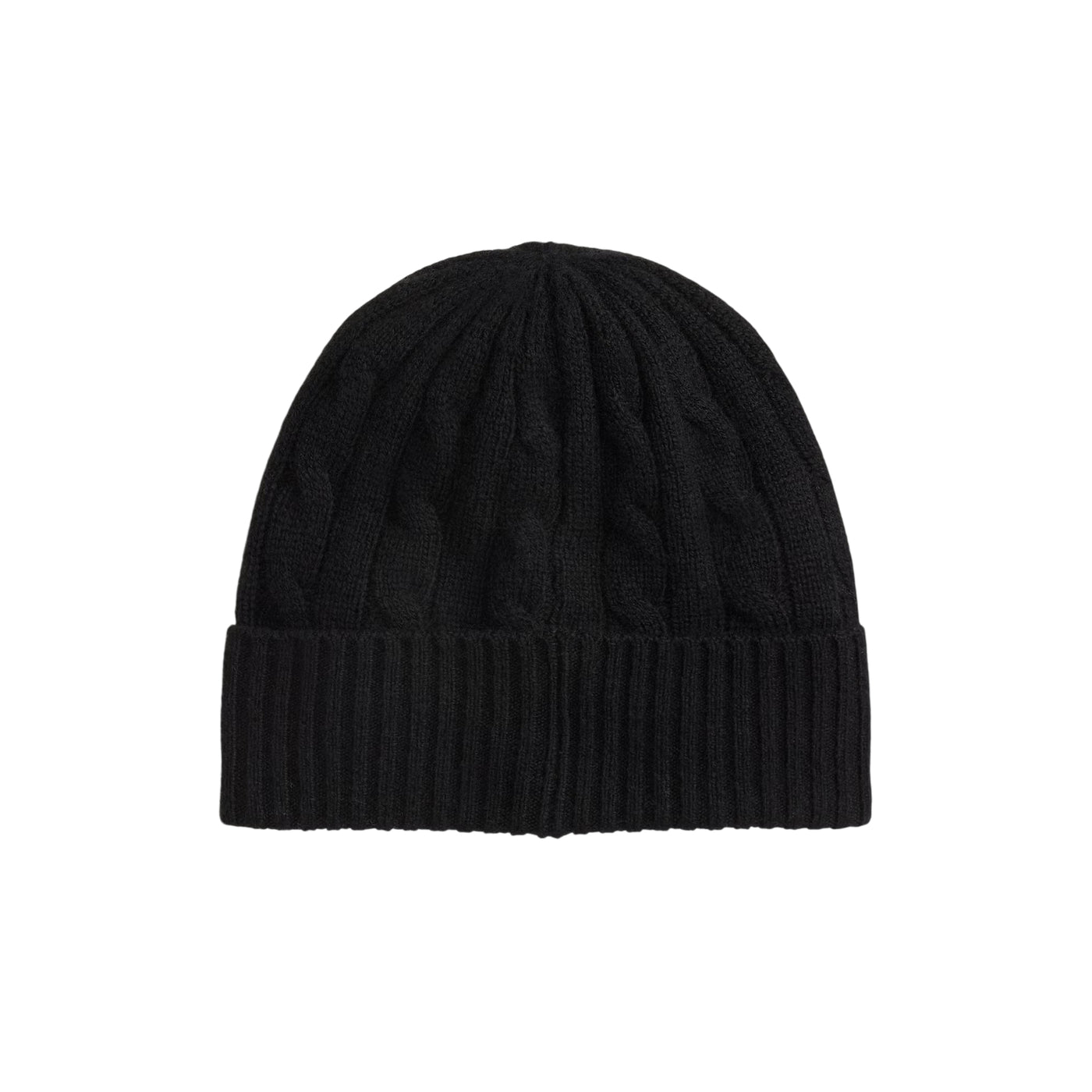 Berretto Donna in lana e cashmere a trecce Nero retro
