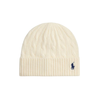 Berretto Donna in lana e cashmere a trecce Crema