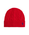 Berretto Donna in lana e cashmere a trecce Rosso