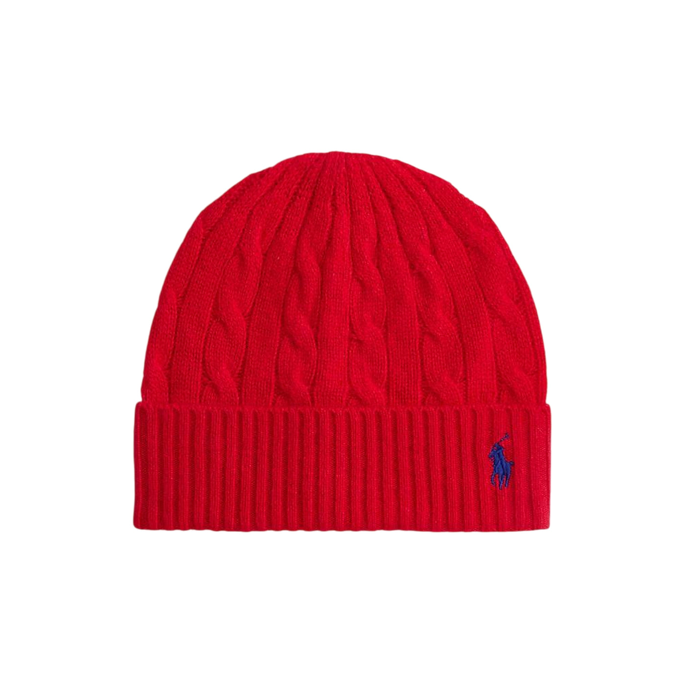 Berretto Donna in lana e cashmere a trecce Rosso
