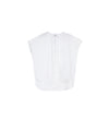 Camicia Donna con scollo tondo e fiocco Bianco