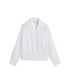 Camicia Donna in lino aperta a V bianco