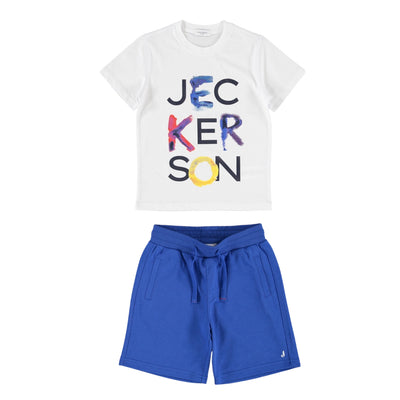 Completo Bambino bianco e blu 