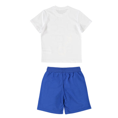 Completo Bambino bianco e blu retro