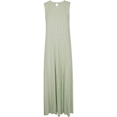 Abito lungo da Donna con paillettes Verde