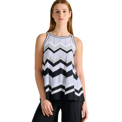 Top da Donna con motivo chevron modella frontale