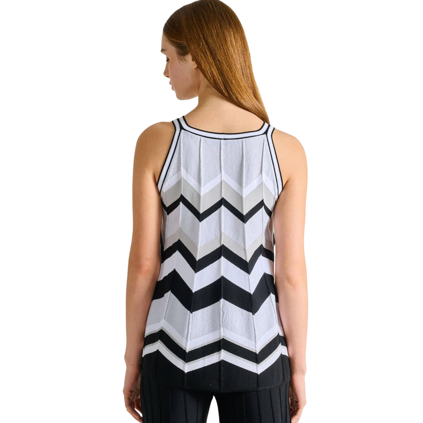 Top da Donna con motivo chevron modella retro