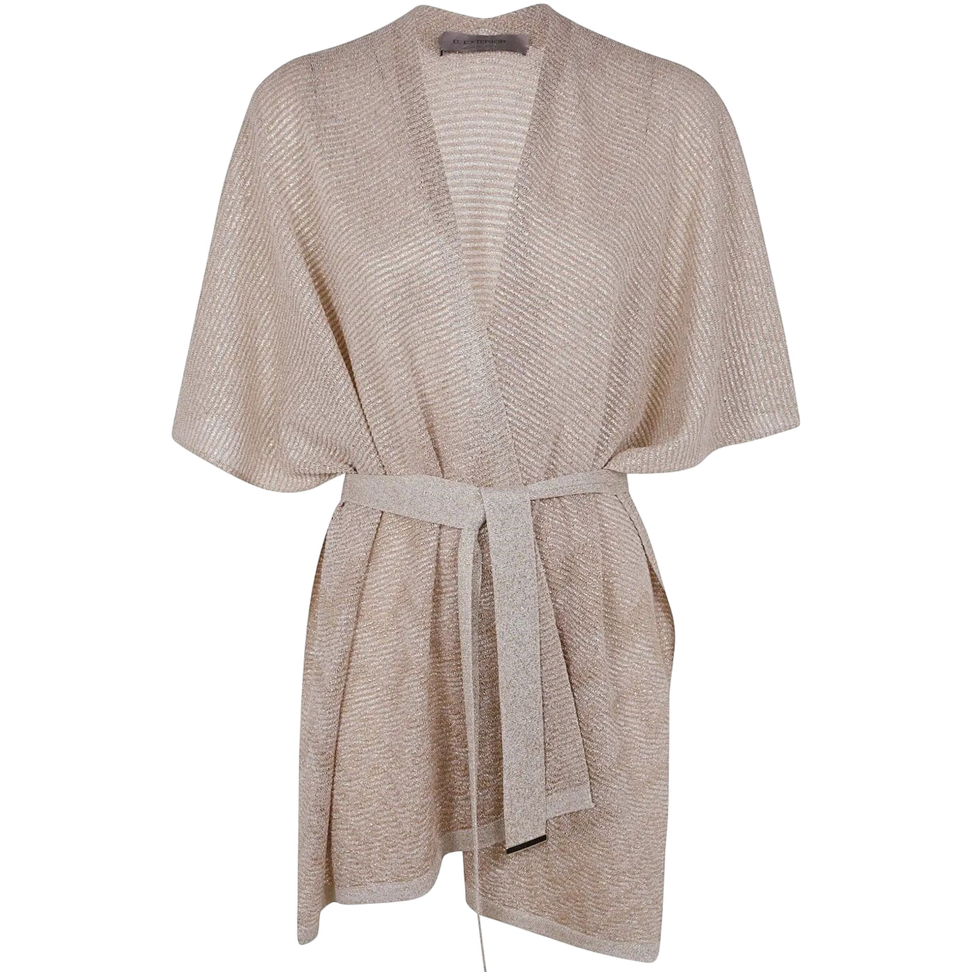 Cardigan Donna con cintura sur ton