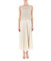 Abito Donna con gonna plissettata modella frontale 