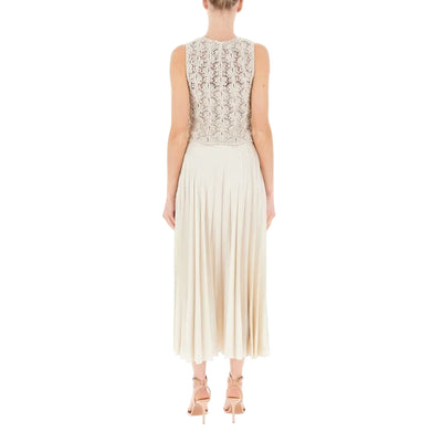 Abito Donna con gonna plissettata modella retro
