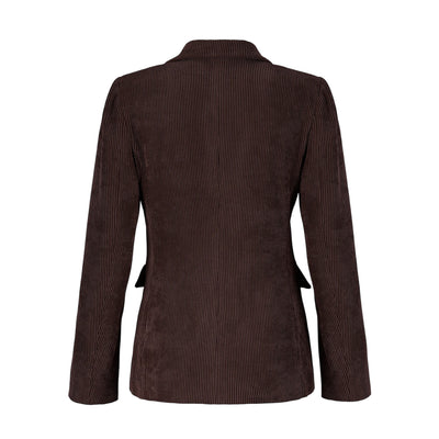 Giacca Donna doppiopetto con bottoni, in velluto tinta unita