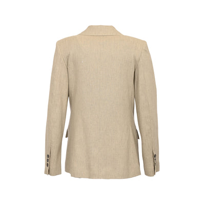 Giacca Donna monopetto in flanella con inserti lurex retro