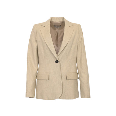 Giacca Donna monopetto in flanella con inserti lurex