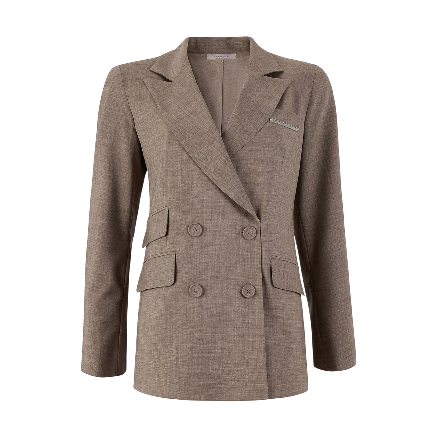 Giacca Donna doppiopetto con bottoni e tre patte laterali