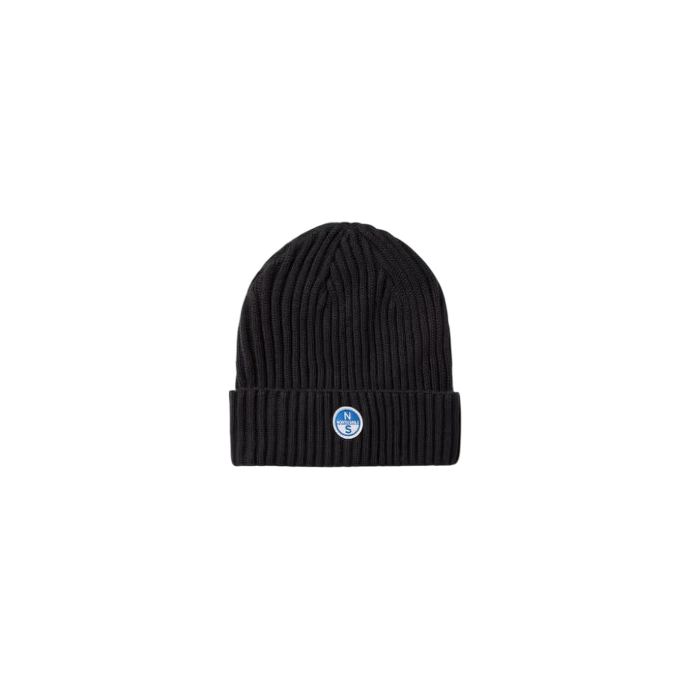 Berretto Uomo in cotone nero a coste