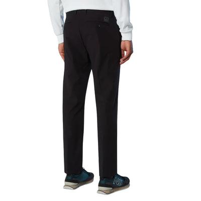 Pantaloni chino Uomo Defender in Ecotex Nero modello retro
