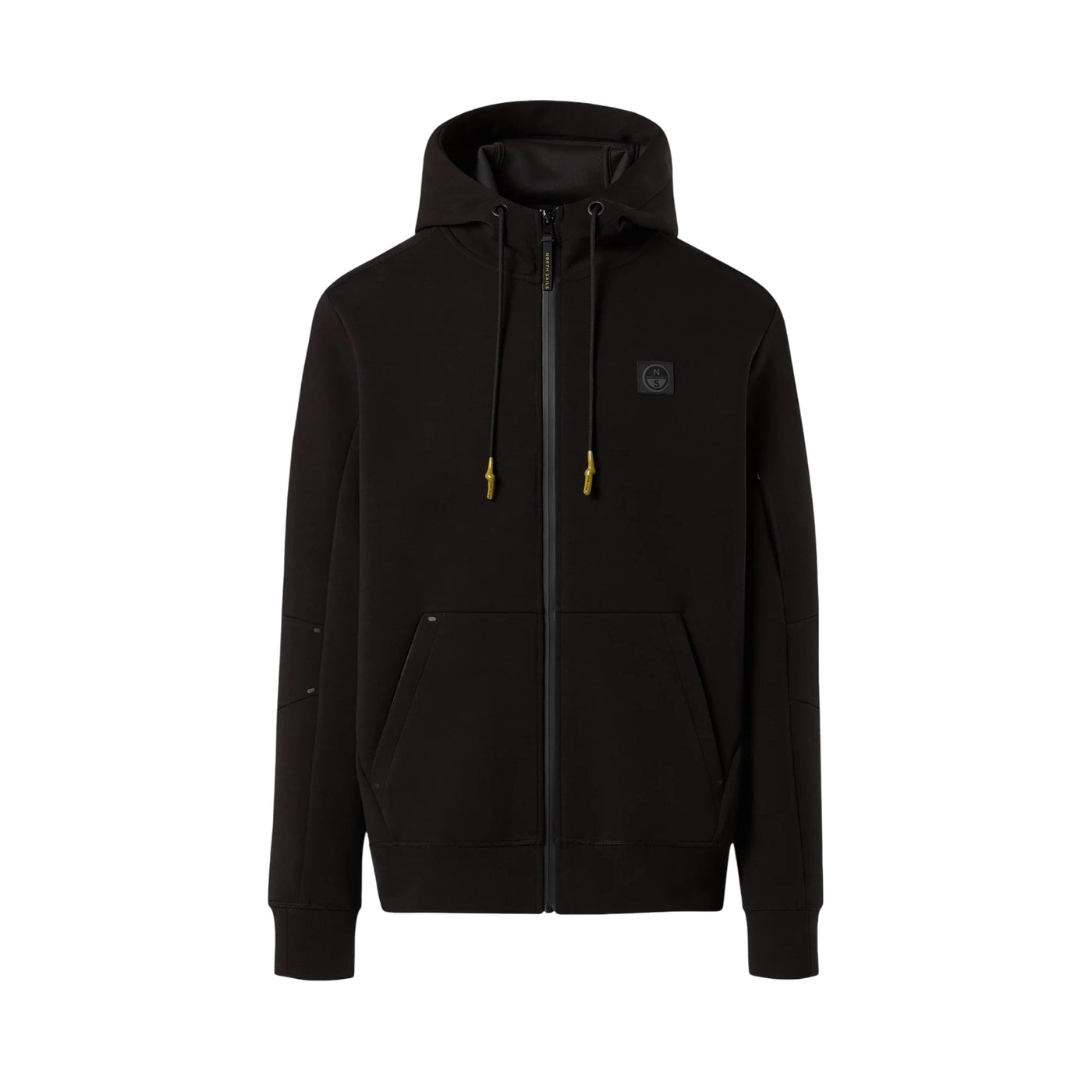 Felpa Uomo con cappuccio con coulisse Nero