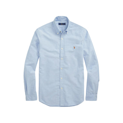 Camicia Uomo in cotone tinta unita con colletto button-down