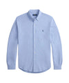 POLO RALPH LAUREN Camicia Azzurra in Cotone con Logo a Contrasto