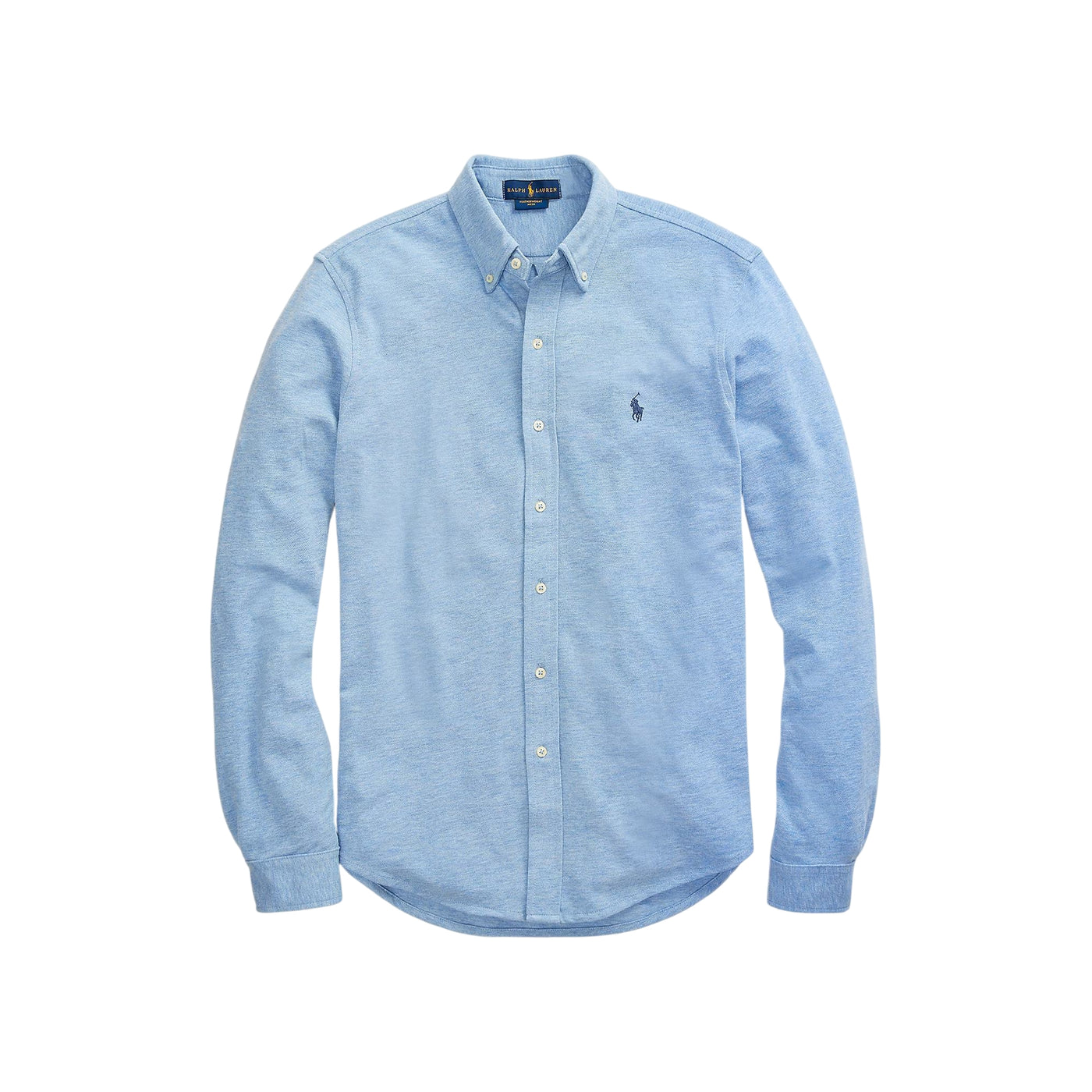 Camicia Uomo ultraleggera in piqué Azzurro