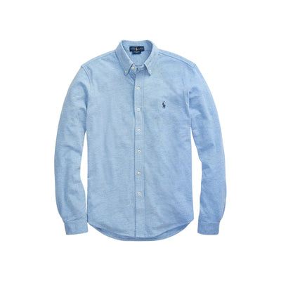 Camicia Uomo ultraleggera in piqué Azzurro