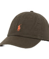 POLO RALPH LAUREN Cappellino Baseball in Cotone Marrone con Logo Ricamato