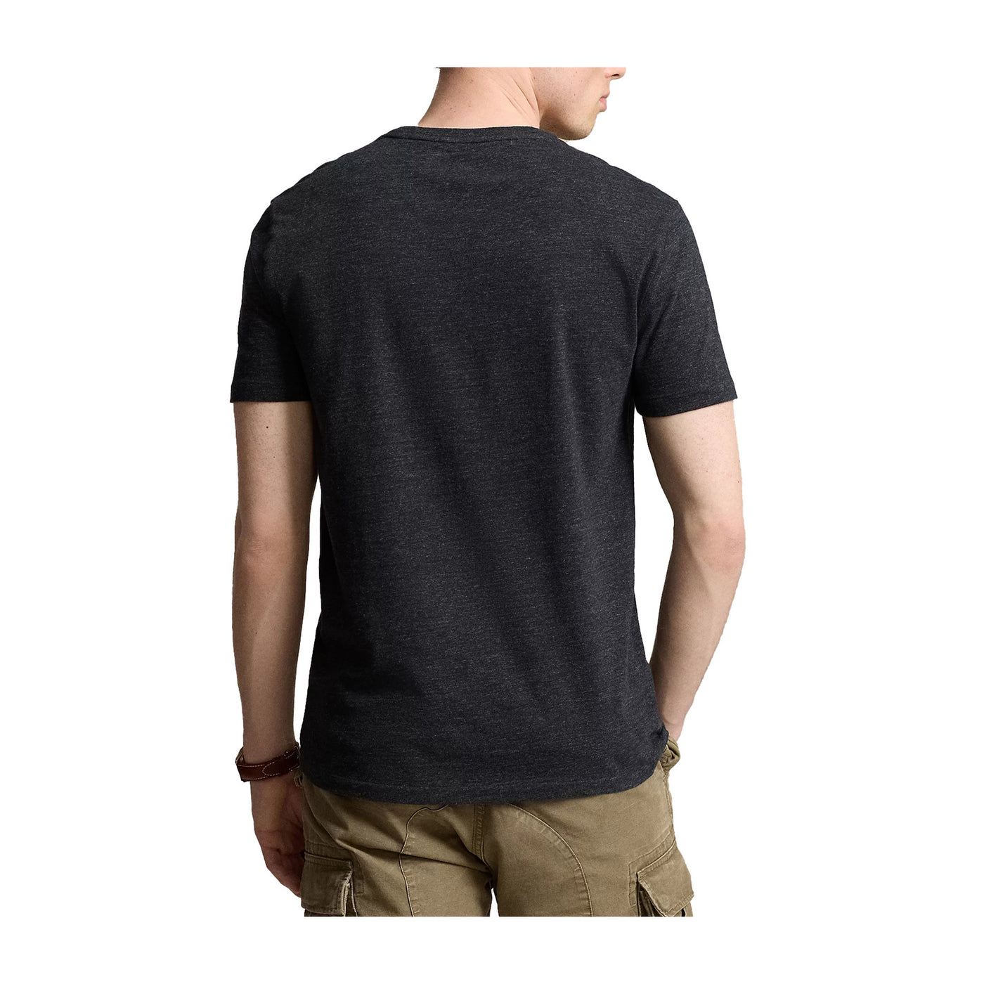 T-shirt Uomo basic, dalla vestibilità slim, con ricamo bianco