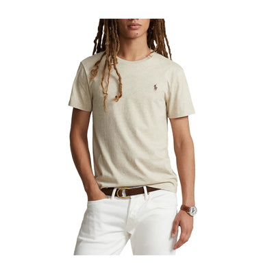 T-shirt Uomo Beige Custom slim