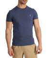 T-shirt Uomo in jersey Custom Slim-Fit Blu modello frontale