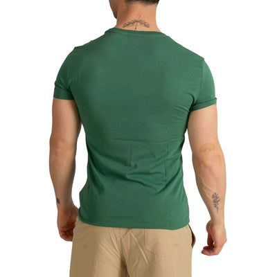 T-shirt Uomo in jersey Custom Slim-Fit Verde modello retro