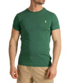 T-shirt Uomo in jersey Custom Slim-Fit Verde modello frontale