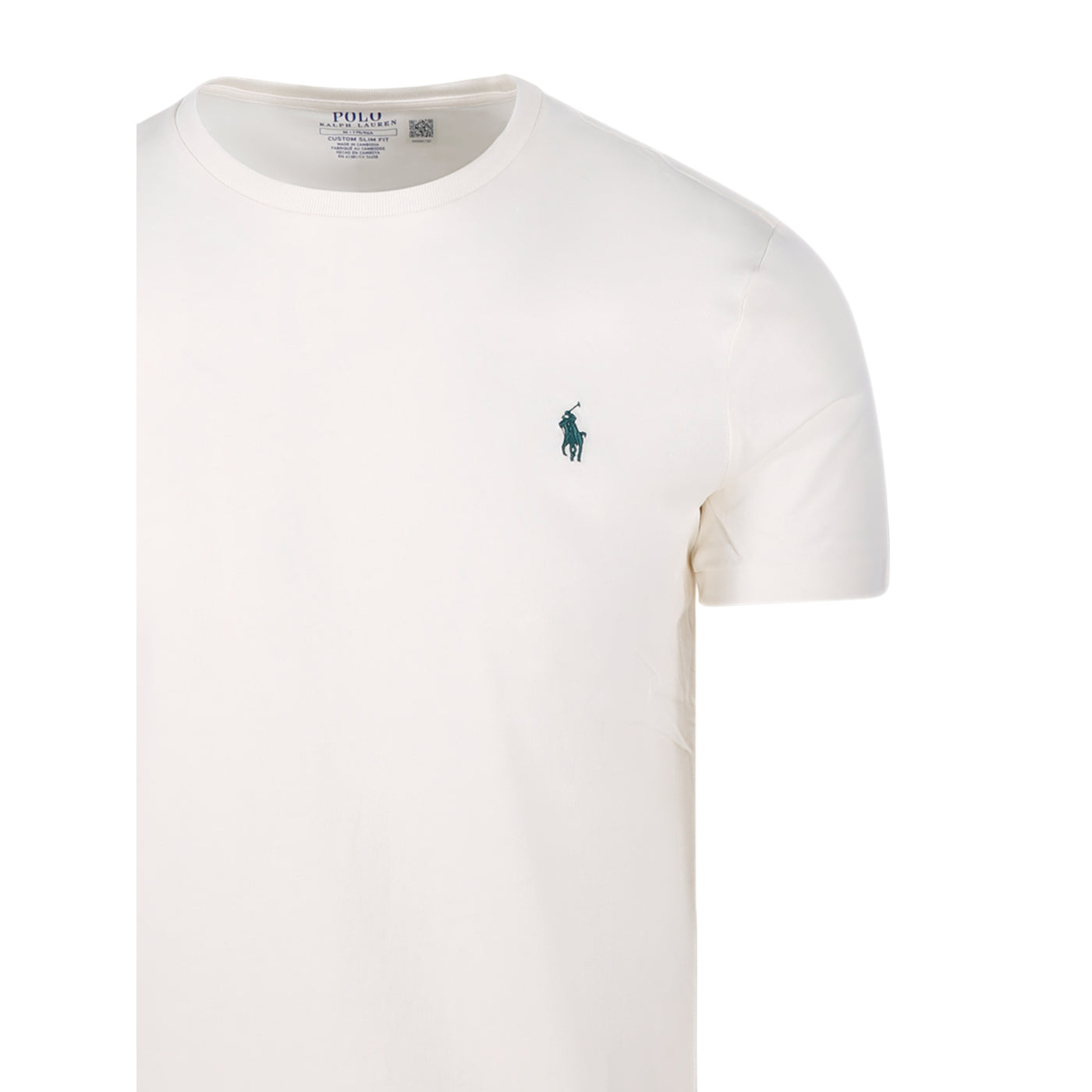 T-shirt Uomo in jersey Custom Slim-Fit Crema dettaglio