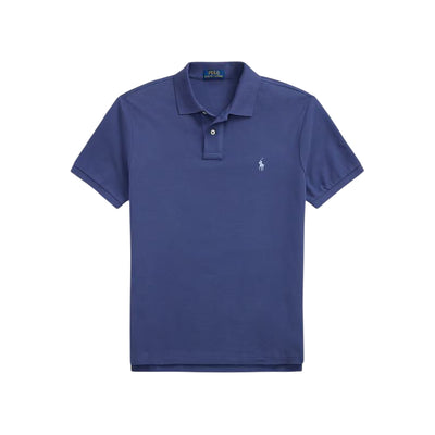 Polo Uomo in piqué Custom Slim-Fit Blu