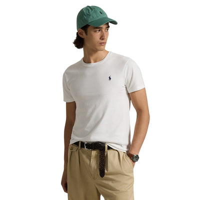 T-shirt Uomo in cotone tinta unita bianca modello frontale