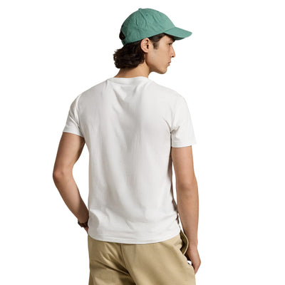 T-shirt Uomo in cotone tinta unita bianca modello retro