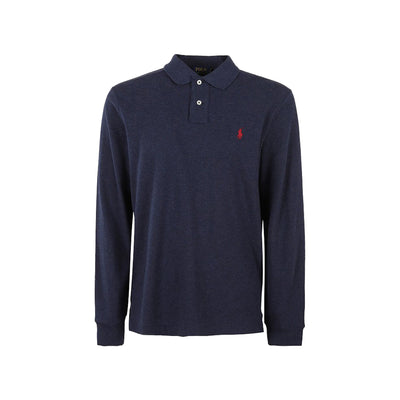 Polo Uomo Navy con scollatura due bottoni