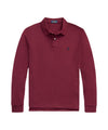 Polo Uomo Bordeaux, in piqué di cotone, con maniche lunghe