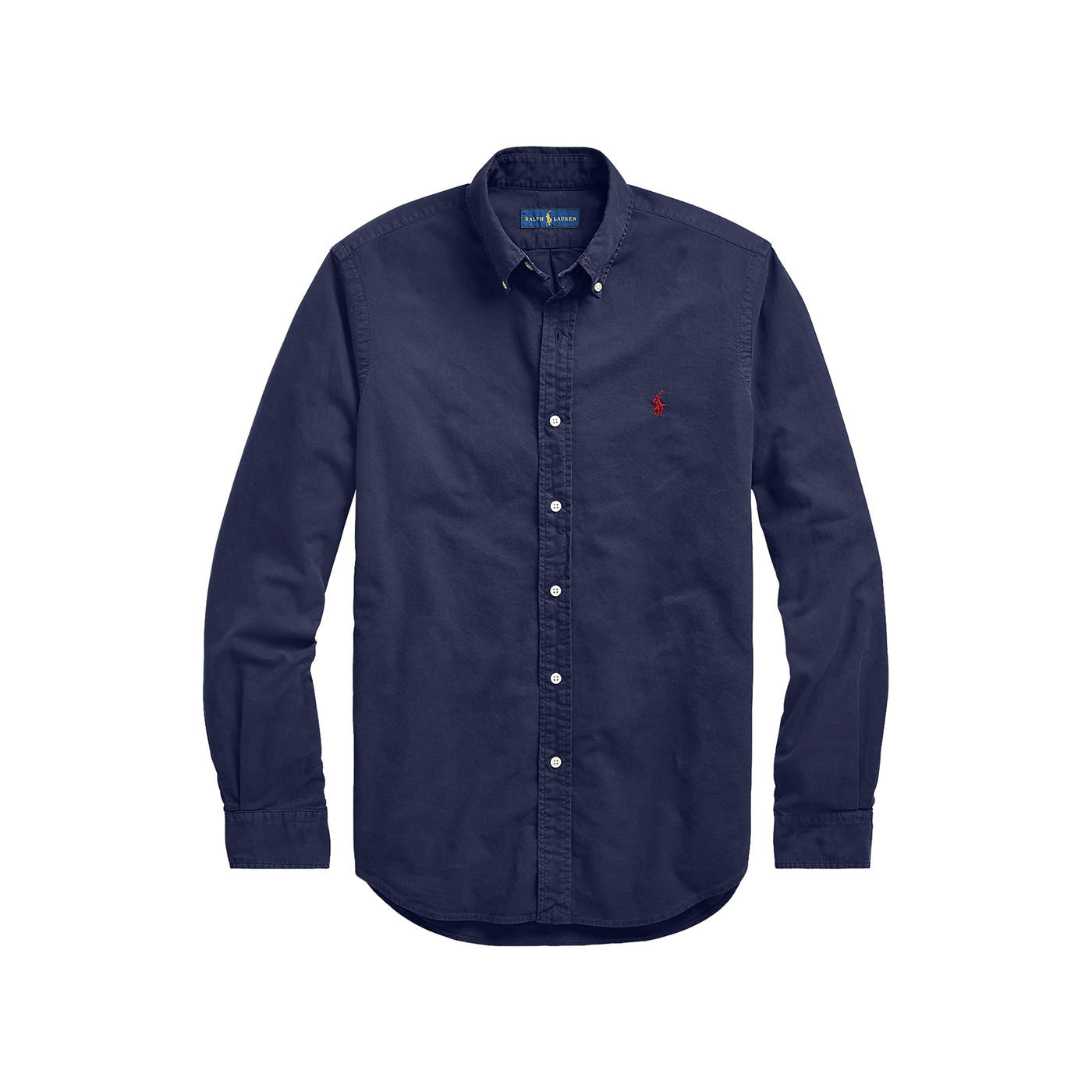 Men's Oxford Shirt Solid Color Navy