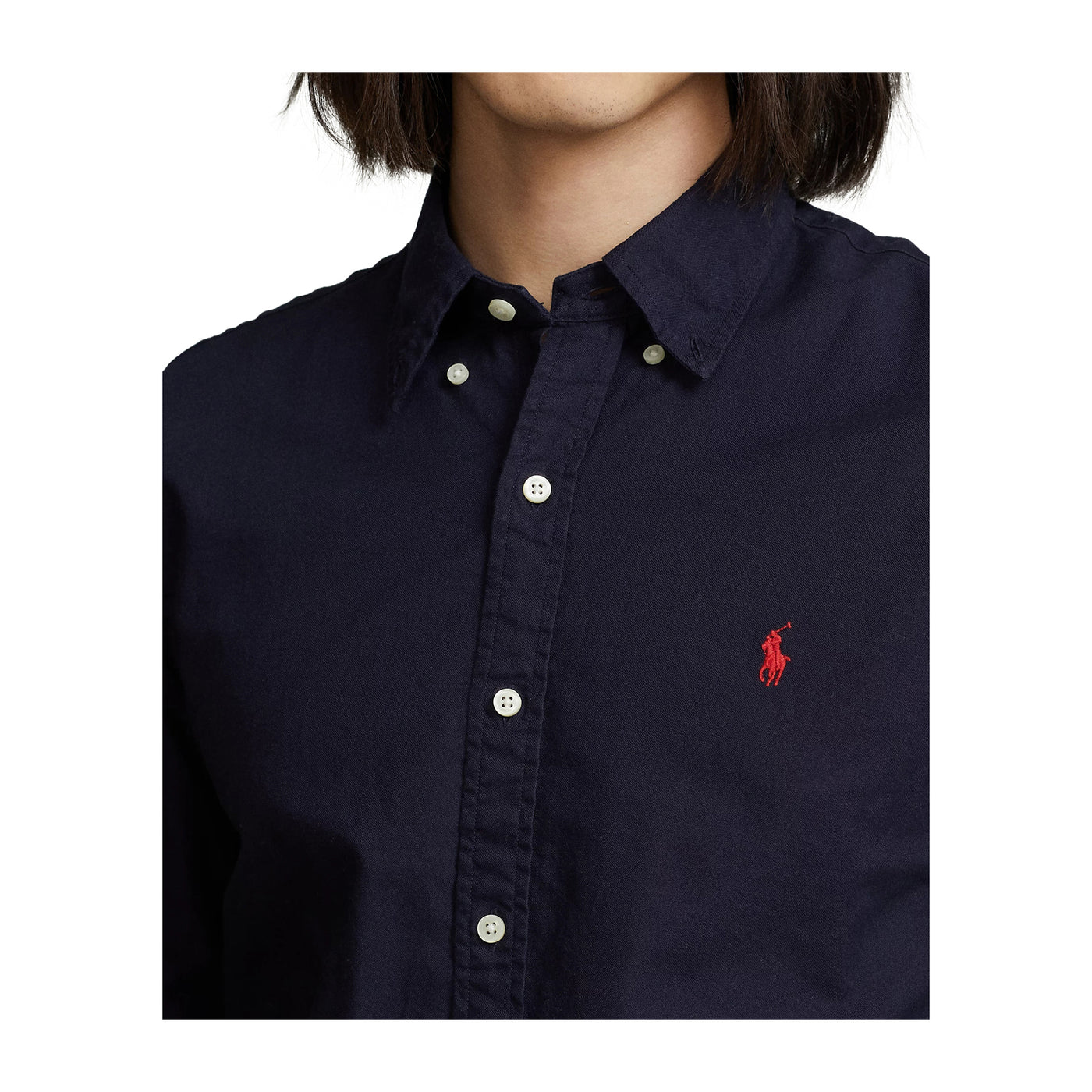 Camicia Uomo Oxford tinta unita Navy