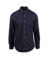 Camicia Uomo Navy, in cotone tinta unita 