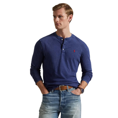 T-shirt Uomo a maniche lunghe con bottoni modello frontale