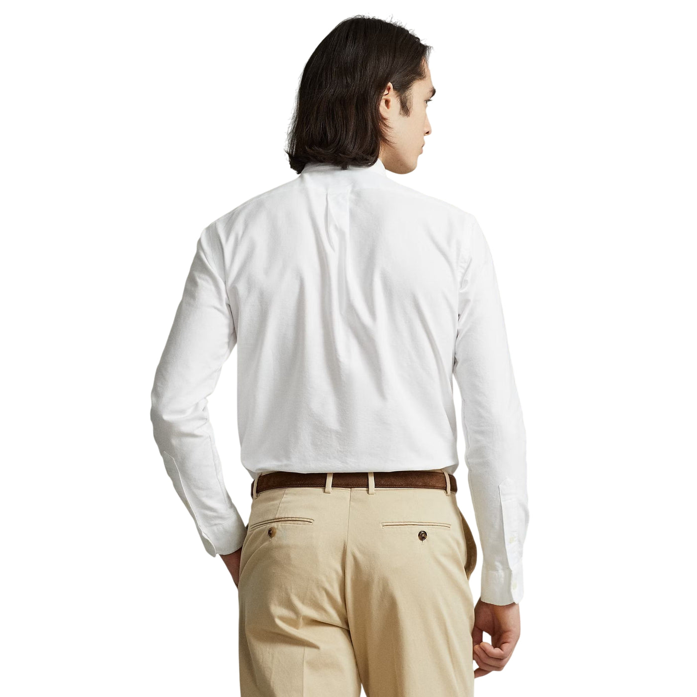 Camicia Uomo Oxford Custom-Fit Bianco modello retro