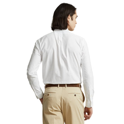 Camicia Uomo Oxford Custom-Fit Bianco modello retro