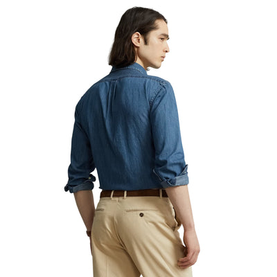 Camicia Uomo in denim Custom-Fit modello retro