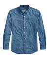 Camicia Uomo Blu, in denim di cotone