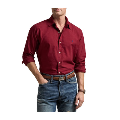 Camicia Oxford in tinta unita slim fit