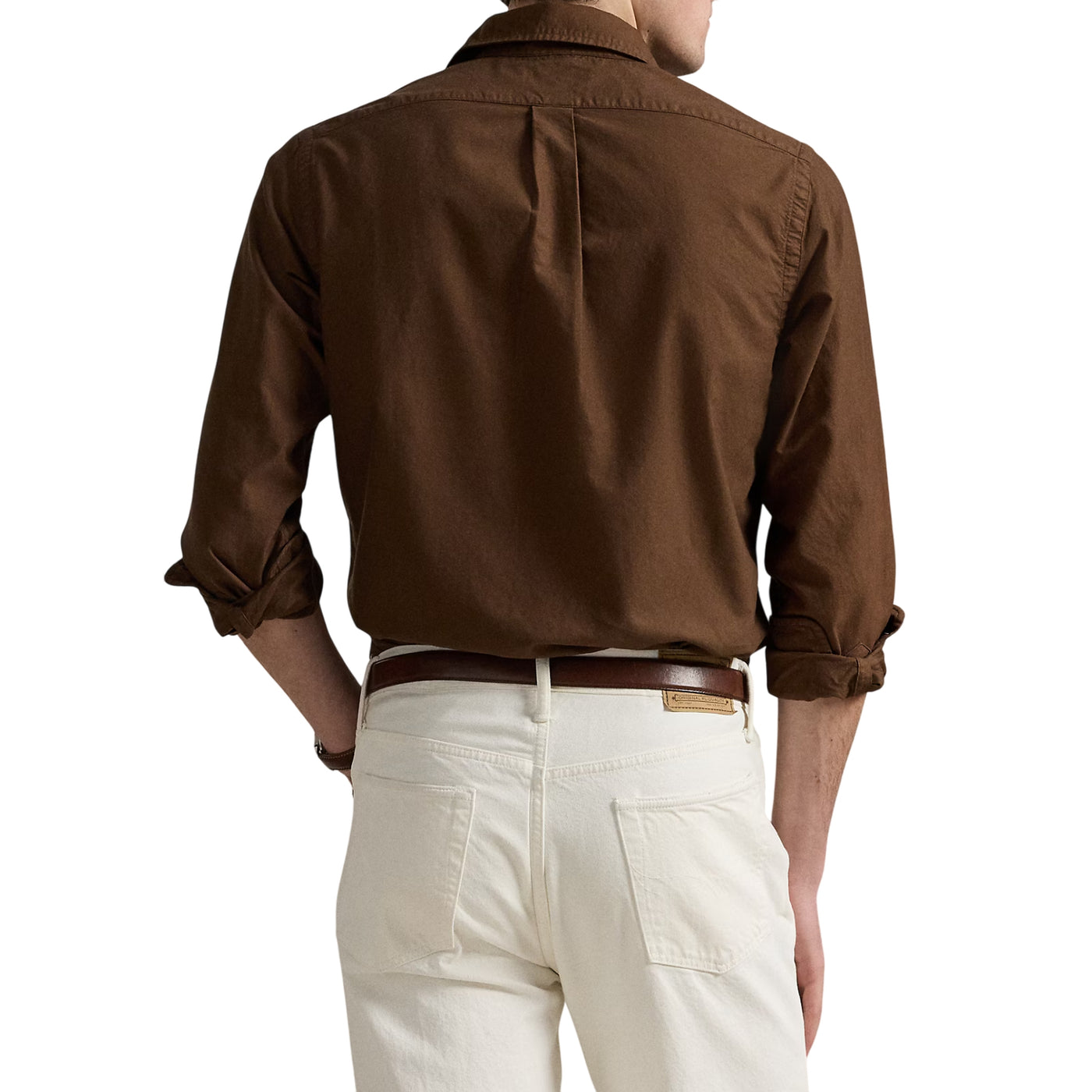 Camicia Uomo Oxford aderente, con ricamo pony Blu